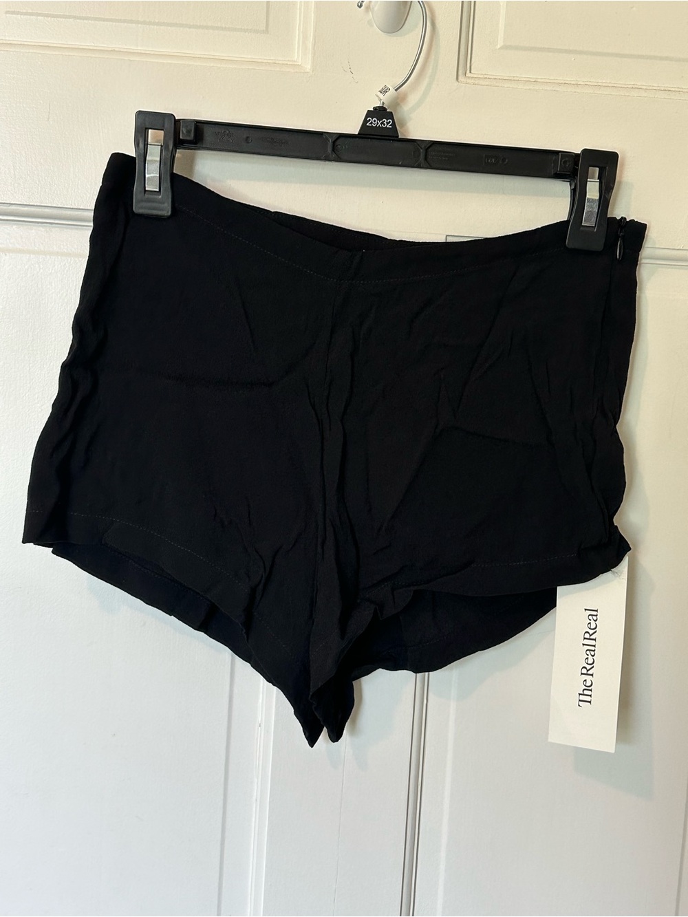 Valentina Atelier Black High-Waist Lounge Shorts Size Small